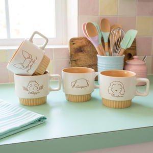 Hot Selling Cute Cartoon Ceramic Mug Microwave-Safe High-Temperature Resistance Party Use Creative Breakfast <b>Stacked</b> Cup - Product Image 6
