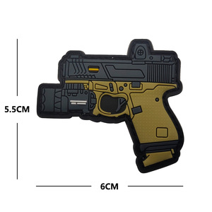 Wapenserie Kanonnen En Kogels Vormen Zachte Pvc-Rubberen Badges Met Haaklusrug Voor Tactische Rugzakdecoratie - Product Image 3