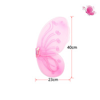 Ensemble de jupe tutu en tulle rose pour filles, ailes de papillon, baguette de fée, bandeau pour déguisement de princesse pour filles, décoration de fête