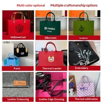 Bolsa de Fieltro Personalizada, Recuerdo de Cumpleaños de un Año, Recuerdo de Ceremonia para Adultos, Regalo Promocional Publicitario, Bolso de Mano Sólido de Gran Capacidad