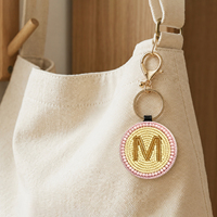 Colgante Personalizado DIY con Cuentas de Semillas para Bolso, Monograma Inicial Personalizado, Llavero Hecho a Mano, Regalo de Boda para Dama de Honor, Venta al por Mayor