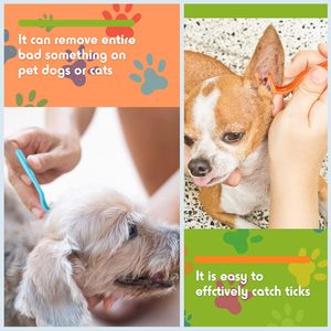 新しいノミプラスチックメットペット犬用ペットプラグダニツイスター除去ツールグラバークリーナー