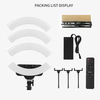 Anneau lumineux LED 10-22, lumière douce pour selfie, anneau fluorescent en O avec trépied pour appareil photo, iPhone, TikTok, streaming