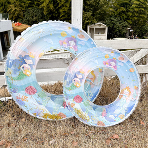 Flotador Inflable de Sirena con Lentejuelas para Piscina, <span class=keywords><strong>Parque</strong></span> Acuático, Uso por Adultos y Niños - Product Image 1