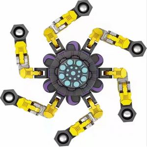 Baby Robot Deformable Rotating Fingertip Decompression Toy Transformable Spinning Spin Top Stress Relief Gyroscope Toy Fingertip - Product Image 3