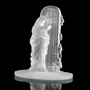 Estatua de Jesús artesanía Liuli vidrio para decoración del hogar Fengming fábrica al por mayor 0,9 kg embalaje de regalo BLANCO arte popular Cristal de <span class=keywords><strong>Murano</strong></span> - Product Image 3