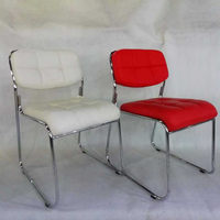 Chaise de réception pour visiteurs en métal chromé de style économique d'usine, empilable, chaise de conférence, chaise de réunion sans roulettes