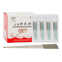 Aiguilles d'acupuncture stériles jetables en gros avec tube, 1000 pièces, pour le corps, certifiées CE, classe II médicale