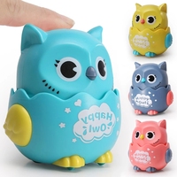 Hochet mignon en forme de hibou pour bébé, jouet pour enfant, en plastique, à pression inertielle, coulissant, sans batterie, offre spéciale Amazon