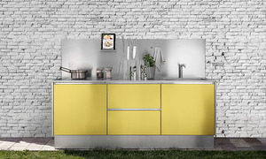 Armadietti da cucina per esterni mobili da cucina in acciaio inox di lusso
