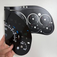 Autocollant de remplacement universel en plastique pour tableau de bord, plaque frontale du combiné d'instruments automobile, panneau de cadran, pour intérieur de voiture