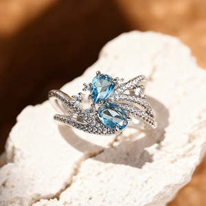 Anello a Forma di Goccia con Design Ovale, Anello Semplice da Dito per Donne - Product Image 1