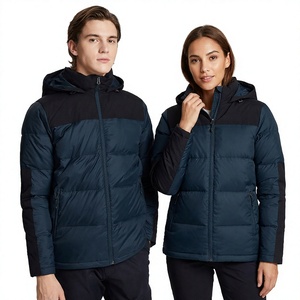 <b>Warm</b> Winter Leather Unisex Hooded <b>Waterproof</b> Jacket Low Price New Style Padded Coat Cotton Filled Nylon Silk Lining Outdoor - Product Image 1