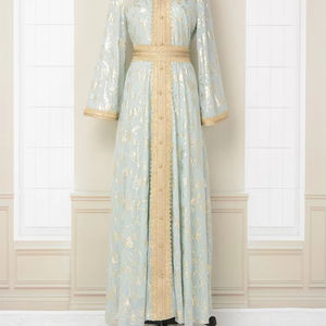 Abaya Dubai ชุดเดรสมุสลิม, ชุดเดรสหรูหราชุดกิโมโนคัฟตันของมุสลิม - Product Image 5