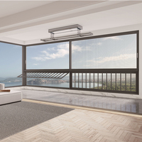 Ventana Corredera Moderna de Aluminio con Doble Acristalamiento y Resistencia a Huracanes, Vidrio Low-E, para Exteriores, Hoteles y Salas de Estar, Gran Venta 2025