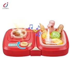 Chengji bambini <span class=keywords><strong>mini</strong></span> giochi di imitazione set da cucina giocattoli educativi in plastica <span class=keywords><strong>mini</strong></span> set da cucina giocattolo con rubinetto di circolazione e spray - Product Image 6