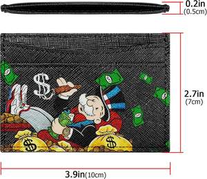 גברים התאחדו מונופול פה קריקטורה ארנק אופנה עור טבעוני מחזיק כרטיס אשראי גברים אות pu נשים אות pu - Product Image 4