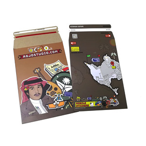 50 cartes Duplex avec Logo noir imprimé, Design personnalisé, <span class=keywords><strong>enveloppe</strong></span> d'emballage en carton gris avec Spot UV - Product Image 2