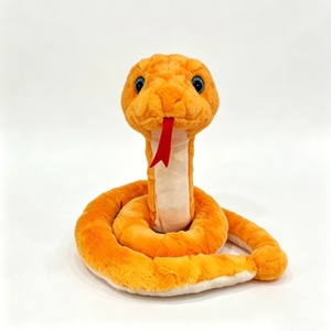 Peluche de serpiente naranja personalizado, juguete de peluche de reptil, juguete de peluche de serpiente, peluche de animal, animal de peluche de serpiente - Product Image 4