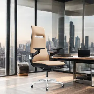 Лидер продаж, кожаный поворотный Регулируемый офисный стул для исполнительного менеджера