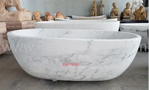 Baignoire de douche en granit de pierre naturelle sculptée à la main de couleur Beige