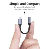 Kleiner Typ-C zu 3,5mm Kopfhörer-Adapter HiFi Hochwertige Klangqualität Aux Audio-Konverter USB-C Audio-Buchsenadapter