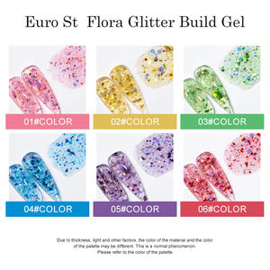 Gel de Construction Professionnel pour Ongles à Marque Blanche, Nouveau, Meilleure Vente, Gel de Construction <span class=keywords><strong>Flora</strong></span> Glitter pour Ongles - Product Image 5