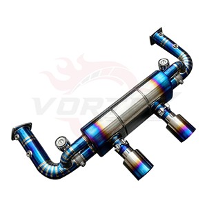 Sistema de Escape Catback con Válvulas Vortex Titanium para Porsche 911 991.2 Carrera S 4S GTS 3.0T Flat-6, Silenciador Azul Quemado con Corte Pie Cut - Product Image 5