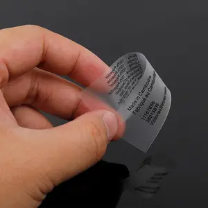 新款时尚透明tpu缝制标签定制服装配件pvc衣领标签雨衣软尺寸标签水洗标记