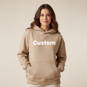 Sweat-shirt à capuche et sweat-shirt court en coton lourd 380GSM OEM, couleur personnalisée, teinture, coupe ample, haut vierge en vrac - Product Image 1