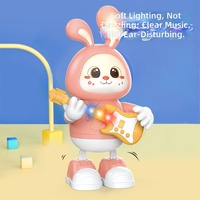 Jouet éducatif pour enfants, lapin guitariste mignon qui s'illumine, joue de la musique, se balance et danse