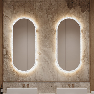 Kidoir Miroir LED intelligent personnalisé en <span class=keywords><strong>forme</strong></span> <span class=keywords><strong>de</strong></span> <span class=keywords><strong>cercle</strong></span> avec interrupteur tactile en <span class=keywords><strong>forme</strong></span> <span class=keywords><strong>de</strong></span> <span class=keywords><strong>cercle</strong></span> avec éclairage frontal avec cristal pour salle <span class=keywords><strong>de</strong></span> bain hôtel - Product Image 3