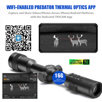 Lunette de Vision Thermique 50 mm pour la Chasse 384*288, Vision Nocturne Thermique avec Enregistrement Vidéo, PIP et Wi-Fi