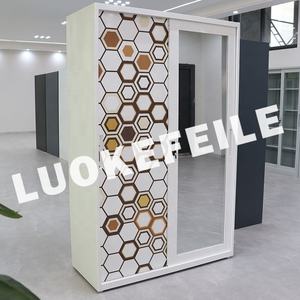 Tủ quần áo kim loại giá rẻ, lắp ráp tại nhà, 2 cánh, có gương trượt, chất liệu thép - Product Image 4