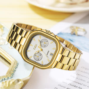 Reloj de Mujer de Alta Gama, Selección Limitada, Cinco Manecillas, Esfera Cuadrada, Fecha, Acero Inoxidable - Product Image 5