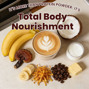 Proteína de Suero en Polvo, Café con Mantequilla, 25 g de Proteína, 10 g de Colágeno con Reishi Orgánico y Cordyceps, Polvo para Batidos de Proteína con Vaso Mezclador - Product Image 4