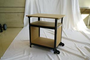 Adjustable-height Woodworking Workbench with Mobile Design - Product Image 3