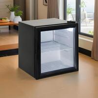Réfrigérateur à porte vitrée simple de 52 L, refroidisseur personnalisé pour boissons énergisantes, efficacité énergétique 5 étoiles, dégivrage automatique