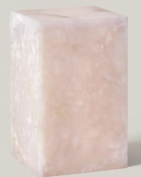Cube en marbre naturel personnalisé pour décoration intérieure, socle en marbre d'onyx rose pour présentation de table basse, table d'appoint