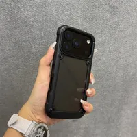 Coque de téléphone antichoc en acrylique transparent magnétique avec grandes découpes pour iPhone 17 Pro Max 16 15 14 13 12