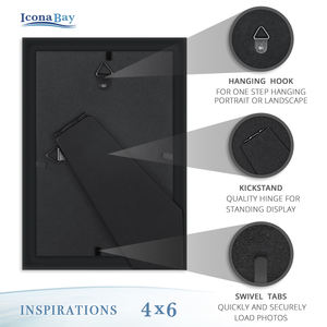 High Quality Customized 4X6 Black Photo <b>Frame</b> Family Decor Wall Hanging <b>Picture</b> <b>Frame</b> and PS Material Home Decorations - Product Image 5