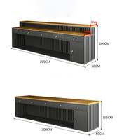 Table et chaises de bar modernes et portables en acier inoxydable pour restaurants et bars