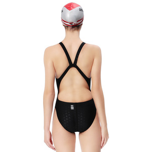 ชุดว่ายน้ำวันพีซสำหรับการฝึกซ้อมและการแข่งขันระดับมืออาชีพสำหรับผู้หญิง แบบเรียบ ยืดหยุ่นสูง กระชับรูปร่าง เสริมสร้างรูปร่าง กันน้ำ - Product Image 4