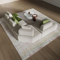 Kompaktes Modulares Schaumstoff-Sofa Langlebiger Stoff Chaiselongue Komprimierbares Sofa für Wohnzimmer Hotel Apartment Bürogebäude Lobby Geschäft