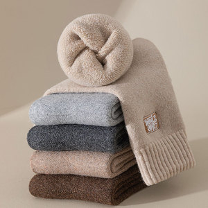 Venta al por mayor de alta calidad de encargo de felpa peluda cálida Crew calcetines de los hombres de invierno de lana de Cachemira calcetines térmicos Unisex - Product Image 5