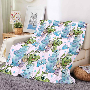 Factory Wholesale Cute Cartoon Monster Printing Blanket Children Baby Blanket Customized Fleece Flannel Throw Blankets - Product Image 4