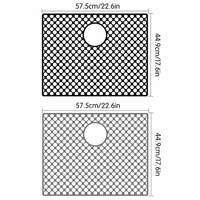 Tapis d'évier en silicone à motif nid d'abeille, protection d'évier de cuisine auto-drainant, tapis de séchage anti-rayures pour vaisselle et casseroles