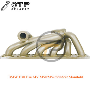 Tuyau d'échappement OTP pour BM 325i <span class=keywords><strong>328i</strong></span> <span class=keywords><strong>E30</strong></span> E34 M50/M52/S50/S52 24V 3mm d'épaisseur Tur bo collecteur T3/T4 bride SUS304 en acier inoxydable - Product Image 6