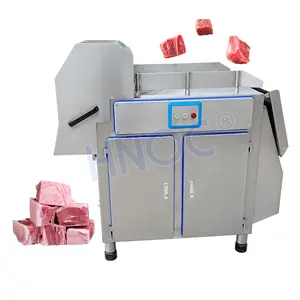 HNOC Commercial Automatic Fresh Fish Meat Cuber Machine Chicken Duck Portin Meat Cube Dicer Cutter with Bone