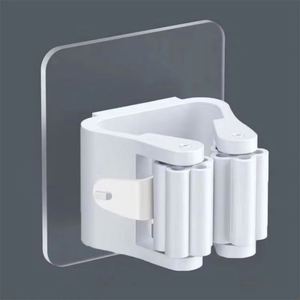 ตะขอแขวนผนังอเนกประสงค์ PVC กันน้ำแบบติดผนัง สำหรับไม้ถูพื้น ไม้กวาด และอุปกรณ์ต่างๆ - ที่แขวนอุปกรณ์ในครัวและห้องน้ำที่เป็นมิตรกับสิ่งแวดล้อม - Product Image 4